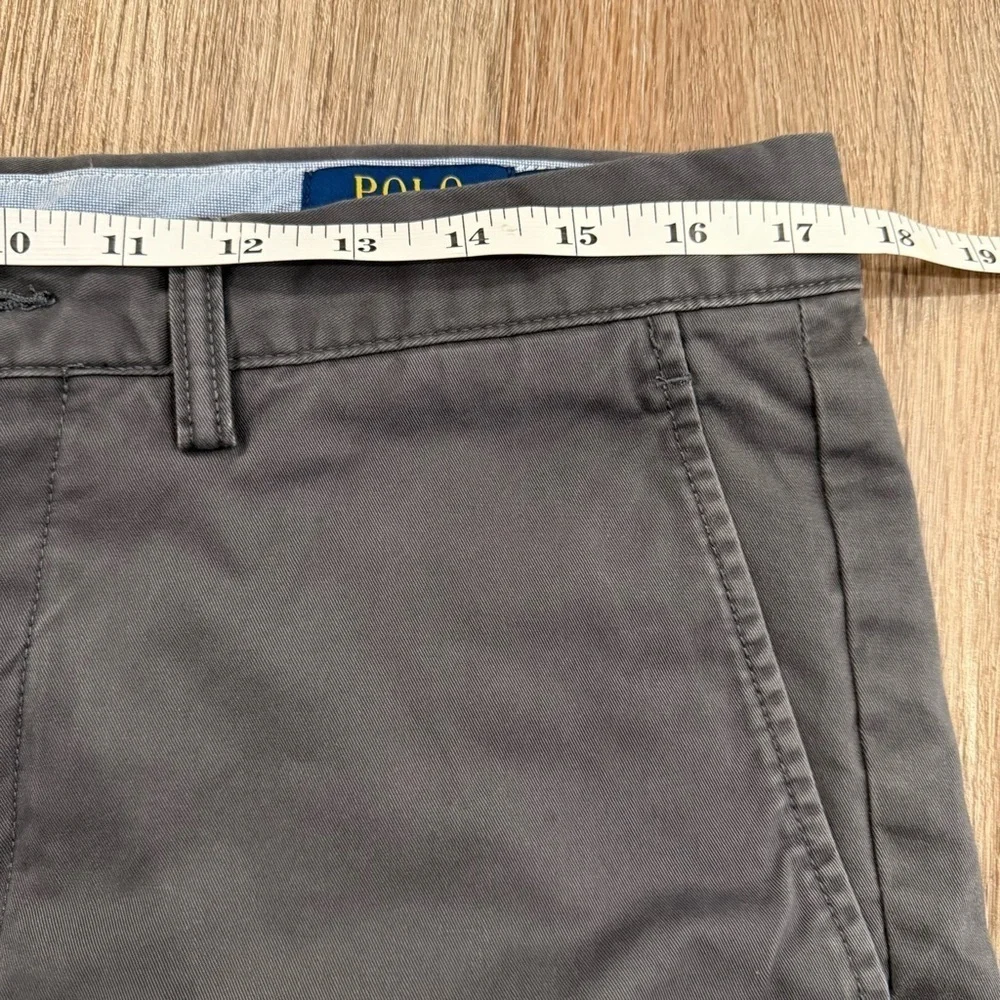 Polo Ralph Lauren Mens Straight Fit The Polo Chino Pants Gray 34x34 Preppy FLAW